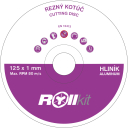 Řezný kotouč na hliník, D125, d22,23, t1mm